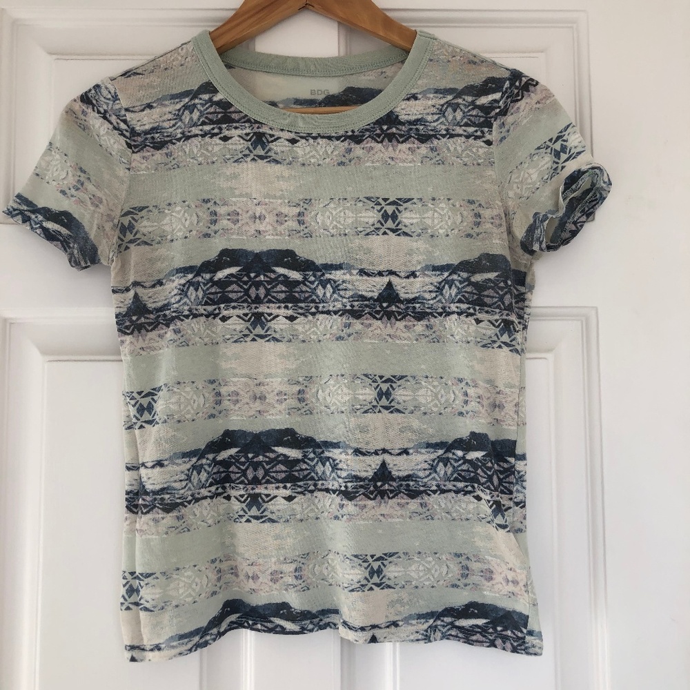 Urban Outfitters Mountain Geometric Crew Neck Tee